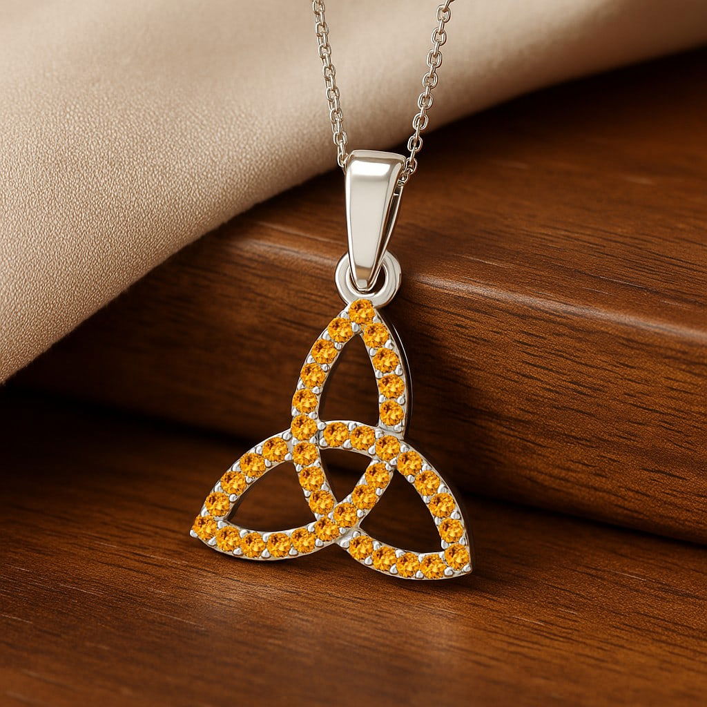 Natural Citrine Gemstone 92.5 Sterling Silver Pendant with Chain: Natural Citrine Gemstone 92.5 Sterling Silver Pendant with Chain Gemstone Shape : Round Gemstone Size : 1.1 MM Gemstone Quantity : 40 Pieces Metal : Silver Metal Purity : 92.5 Sterling Silver P