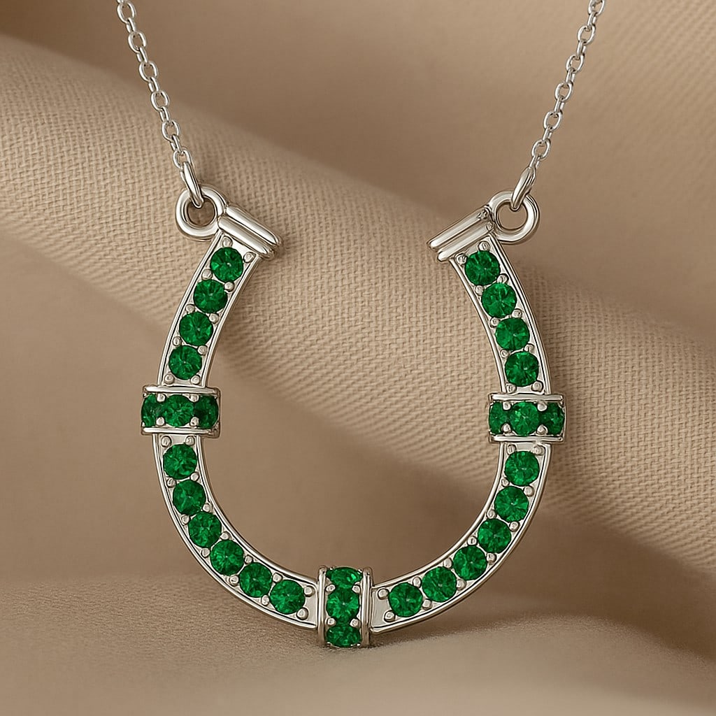 Lab Grown Emerald Gemstone 92.5 Sterling Silver Necklace: Lab Grown Emerald Gemstone 92.5 Sterling Silver Necklace Gemstone Shape : Round Gemstone Size : 1.5 MM Gemstone Quantity : 1 Piece Metal : Silver Metal Purity : 92.5 Sterling Silver Pendant Len