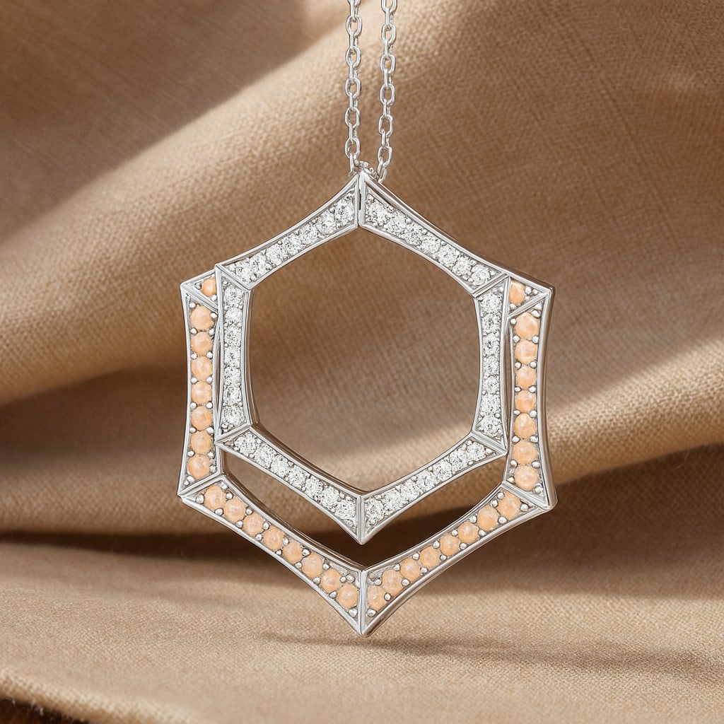 Natural Opal & Diamond 92.5 Sterling Silver Pendant with Chain: Natural Opal & Diamond 92.5 Sterling Silver Pendant with Chain Gemstone Shape : Round Gemstone Size : 1.4 MM Gemstone Quantity : 84 Pieces Diamond Type : Lab Grown Diamond Shape : Round Diamond