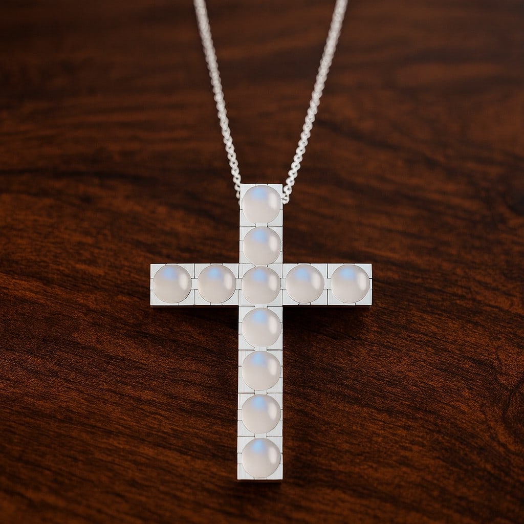 Natural Moonstone Gemstone 92.5 Sterling Silver Pendant with Chain: Natural Moonstone Gemstone 92.5 Sterling Silver Pendant with Chain Gemstone Shape : Round Gemstone Size : 3 MM Gemstone Quantity : 11 Pieces Metal : Silver Metal Purity : 92.5 Sterling Silver P