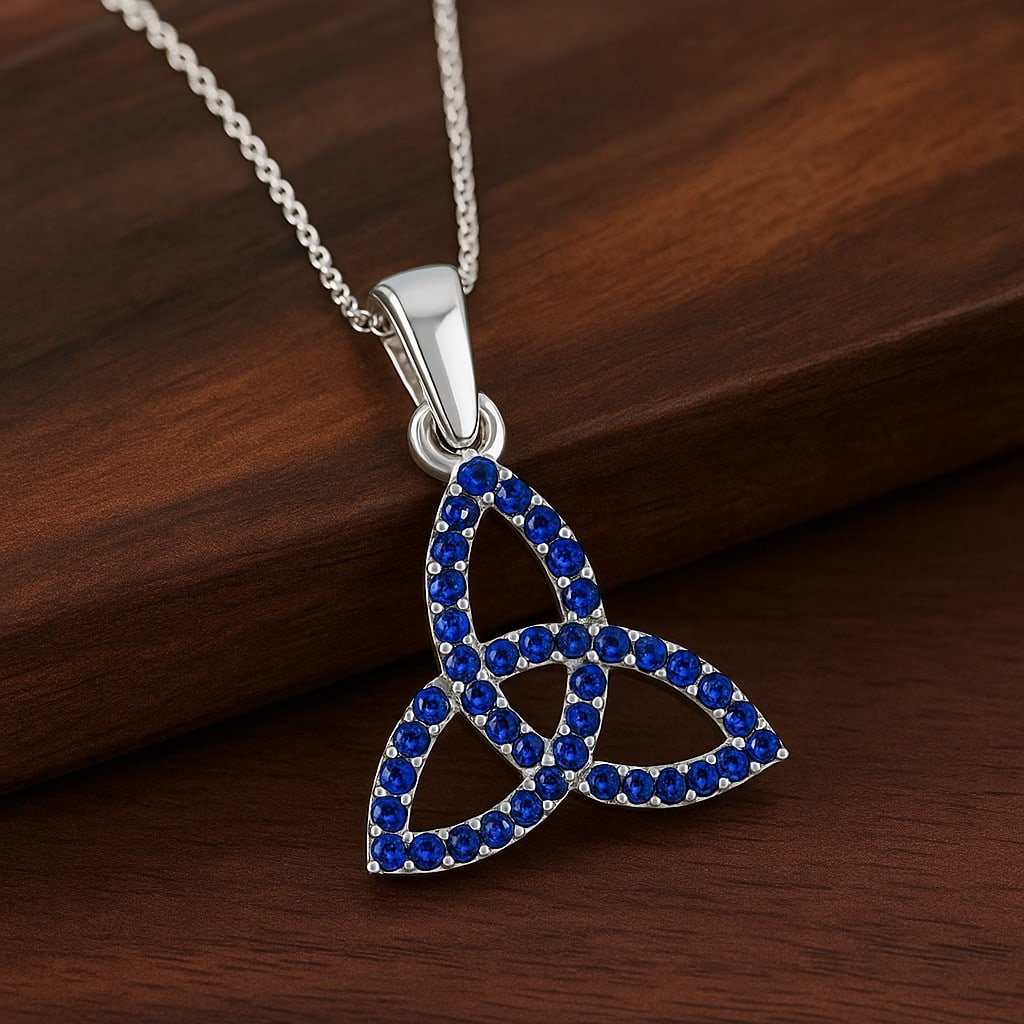 Natural Blue Sapphire Gemstone 92.5 Sterling Silver Pendant with Chain: Natural Blue Sapphire Gemstone 92.5 Sterling Silver Pendant with Chain Gemstone Shape : Round Gemstone Size : 1.1 MM Gemstone Quantity : 40 Pieces Metal : Silver Metal Purity : 92.5 Sterling Silver