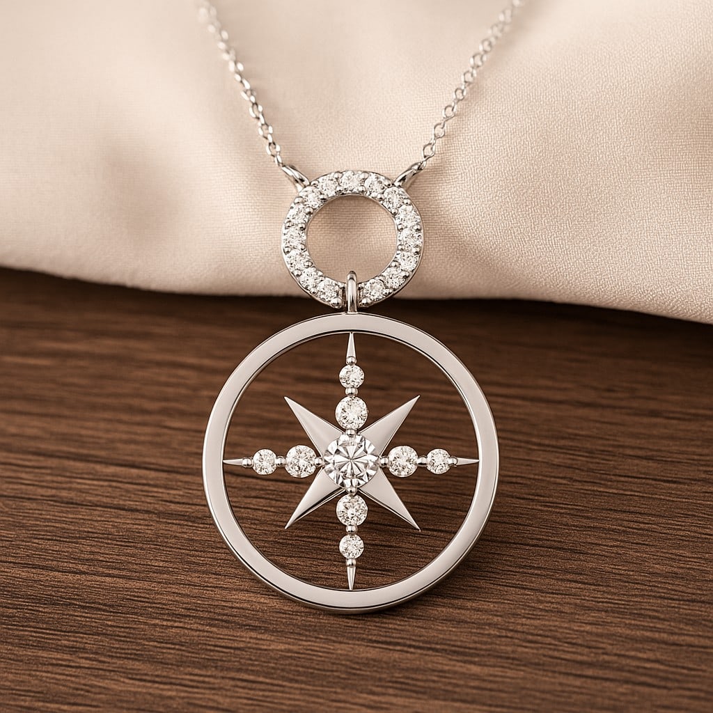 Lab Grown Diamond & Diamond 92.5 Sterling Silver Pendant with Chain: Lab Grown Diamond & Diamond 92.5 Sterling Silver Pendant with Chain Gemstone Shape : Round Gemstone Size : 3 MM Gemstone Quantity : 1 Piece Diamond Type : Lab Grown Diamond Shape : Round Diamon