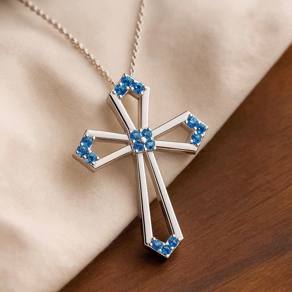 Natural Swiss Blue Topaz Gemstone 92.5 Sterling Silver Pendant with Chain: Natural Swiss Blue Topaz Gemstone 92.5 Sterling Silver Pendant with Chain Gemstone Shape : Round Gemstone Size : 1.1 MM, 1 MM Gemstone Quantity : 4 Pieces, 12 Pieces Metal : Silver Metal Purity : 92.5