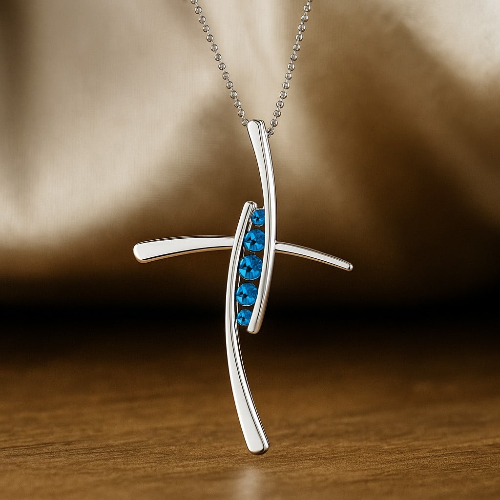 Natural Swiss Blue Topaz Gemstone 92.5 Sterling Silver Pendant with Chain: Natural Swiss Blue Topaz Gemstone 92.5 Sterling Silver Pendant with Chain Gemstone Shape : Round Gemstone Size : 2.7 MM, 2.4 MM, 1.8 MM Gemstone Quantity : 5 Pieces Metal : Silver Metal Purity : 92.5