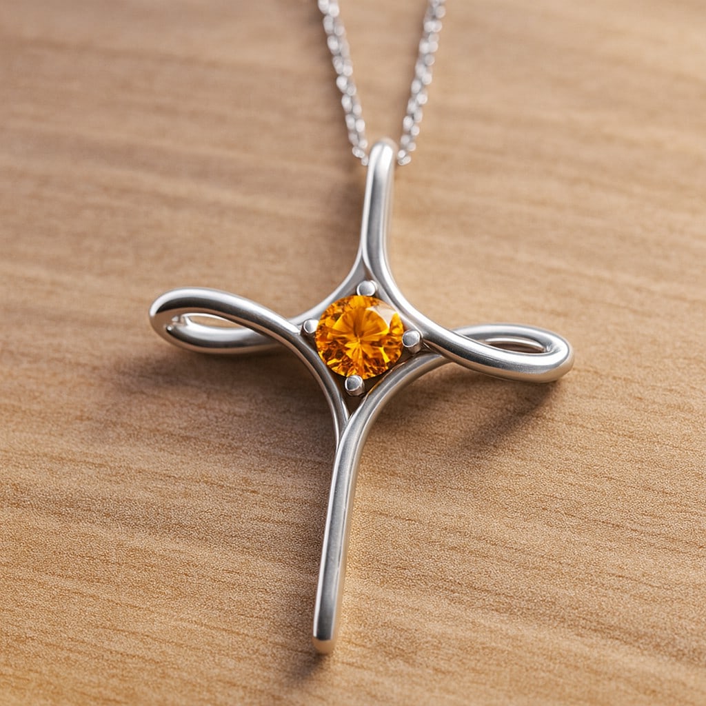 Natural Citrine Gemstone 92.5 Sterling Silver Pendant with Chain: Natural Citrine Gemstone 92.5 Sterling Silver Pendant with Chain Gemstone Shape : Round Gemstone Size : 4 MM Gemstone Quantity : 1 Piece Metal : Silver Metal Purity : 92.5 Sterling Silver Penda