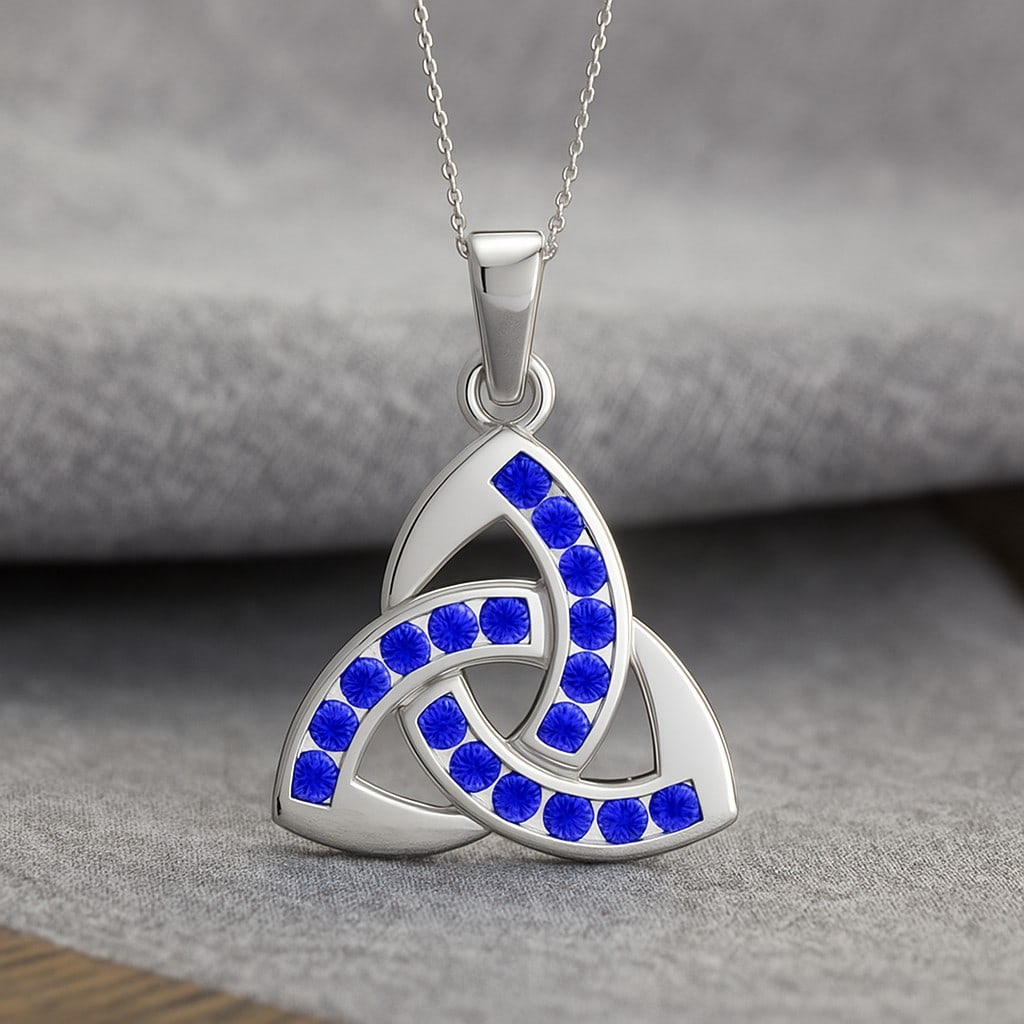 Natural Tanzanite Gemstone 92.5 Sterling Silver Pendant with Chain: Natural Tanzanite Gemstone 92.5 Sterling Silver Pendant with Chain Gemstone Shape : Round Gemstone Size : 1.8 MM Gemstone Quantity : 18 Pieces Metal : Silver Metal Purity : 92.5 Sterling Silver