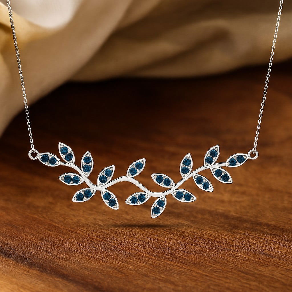 Natural London Blue Topaz Gemstone 92.5 Sterling Silver Necklace: Natural London Blue Topaz Gemstone 92.5 Sterling Silver Necklace Gemstone Shape : Round Gemstone Size : 1.4 MM Gemstone Quantity : 34 Pieces Metal : Silver Metal Purity : 92.5 Sterling Silver P