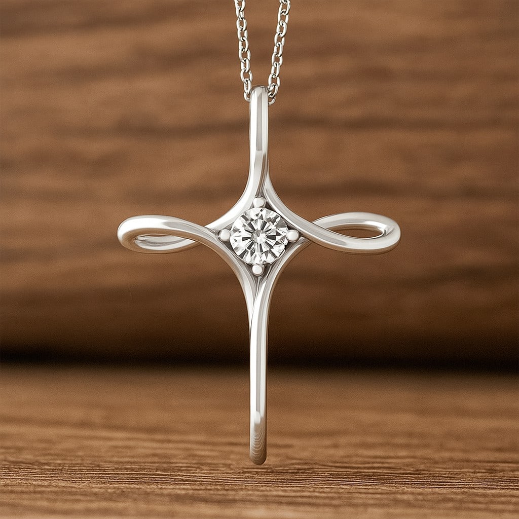 Lab Grown Diamond 92.5 Sterling Silver Pendant with Chain: Lab Grown Diamond 92.5 Sterling Silver Pendant with Chain Gemstone Shape : Round Gemstone Size : 4 MM Gemstone Quantity : 1 Piece Diamond Type : Lab Grown Diamond Shape : Round Diamond Color :