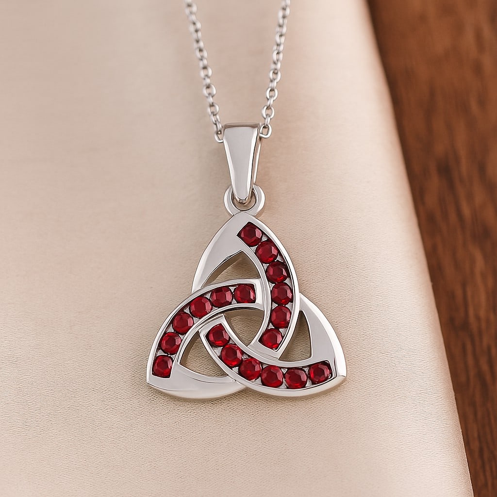 Natural Ruby Gemstone 92.5 Sterling Silver Pendant with Chain: Natural Ruby Gemstone 92.5 Sterling Silver Pendant with Chain Gemstone Shape : Round Gemstone Size : 1.8 MM Gemstone Quantity : 18 Pieces Metal : Silver Metal Purity : 92.5 Sterling Silver Pend