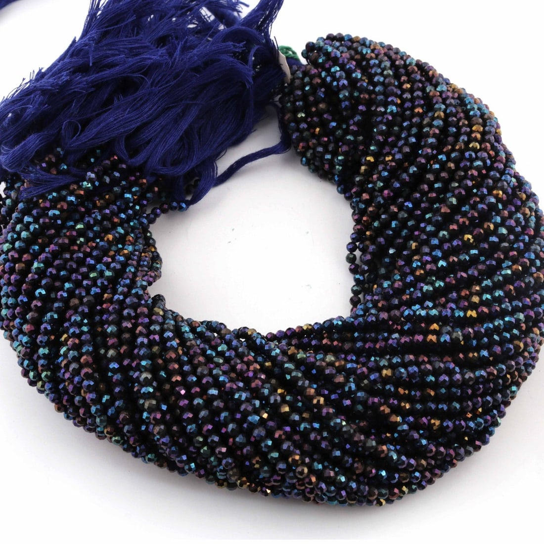 Natural Black Spinel Gemstone 3 mm Round Micro Faceted Beads 10 Strand (1 of 5)