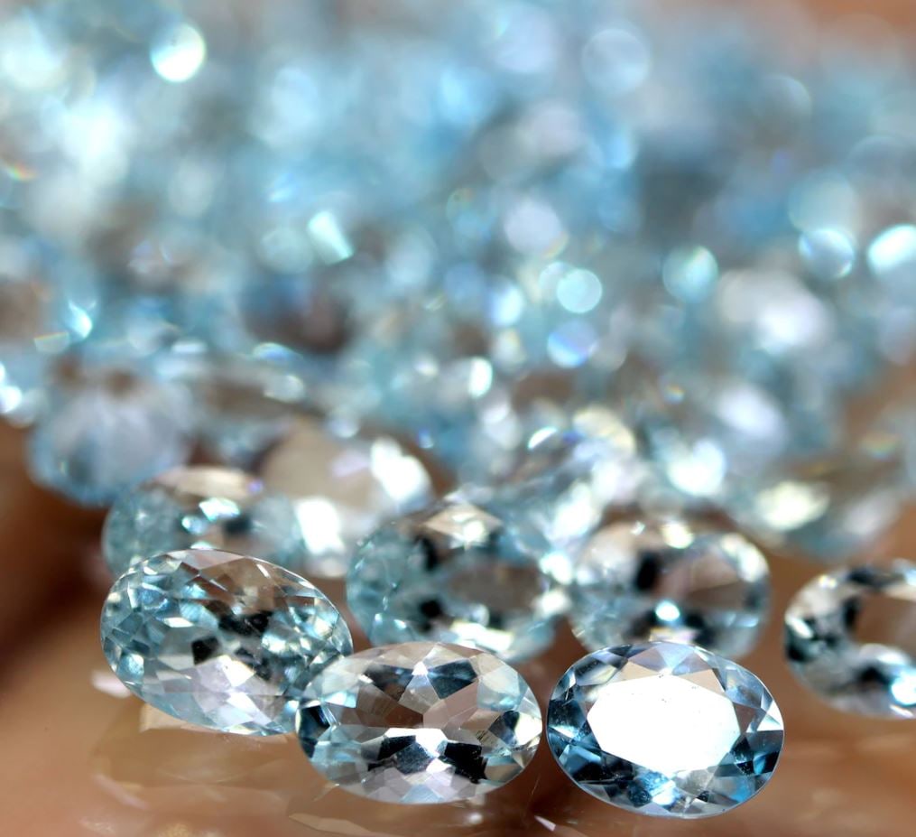 Aquamarine 5x4 MM Oval Faceted Cut 50 Pieces (1 of 3)