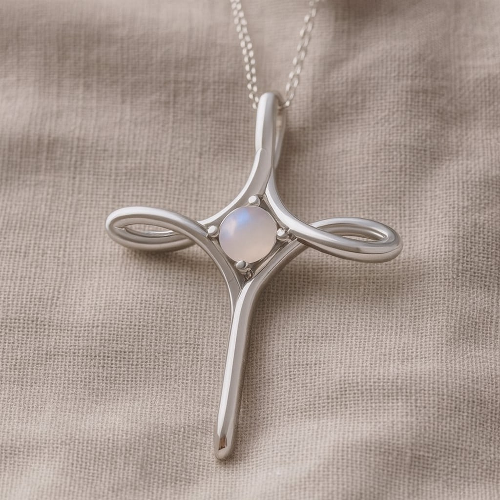 Natural Moonstone Gemstone 92.5 Sterling Silver Pendant with Chain: Natural Moonstone Gemstone 92.5 Sterling Silver Pendant with Chain Gemstone Shape : Round Gemstone Size : 4 MM Gemstone Quantity : 1 Piece Metal : Silver Metal Purity : 92.5 Sterling Silver Pen
