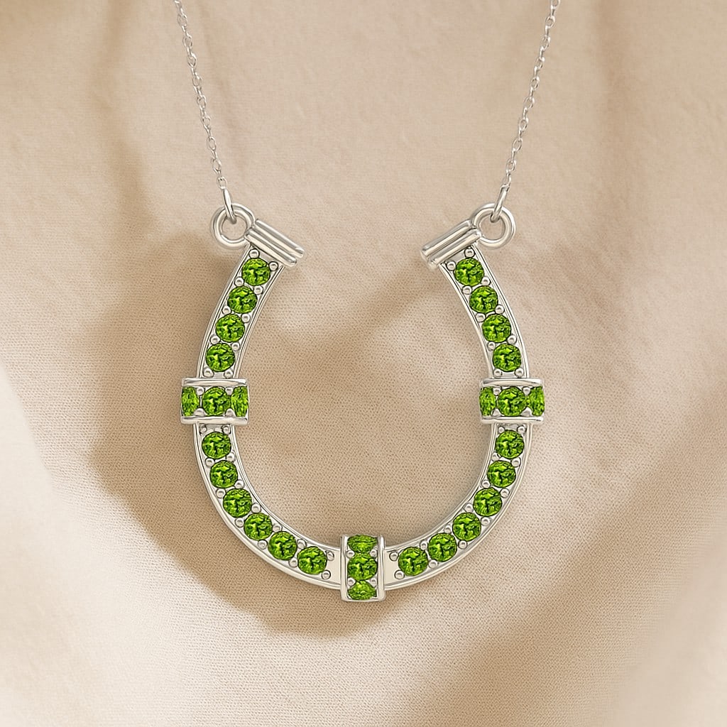 Natural Peridot Gemstone 92.5 Sterling Silver Necklace: Natural Peridot Gemstone 92.5 Sterling Silver Necklace Gemstone Shape : Round Gemstone Size : 1.5 MM Gemstone Quantity : 1 Piece Metal : Silver Metal Purity : 92.5 Sterling Silver Pendant Lengt