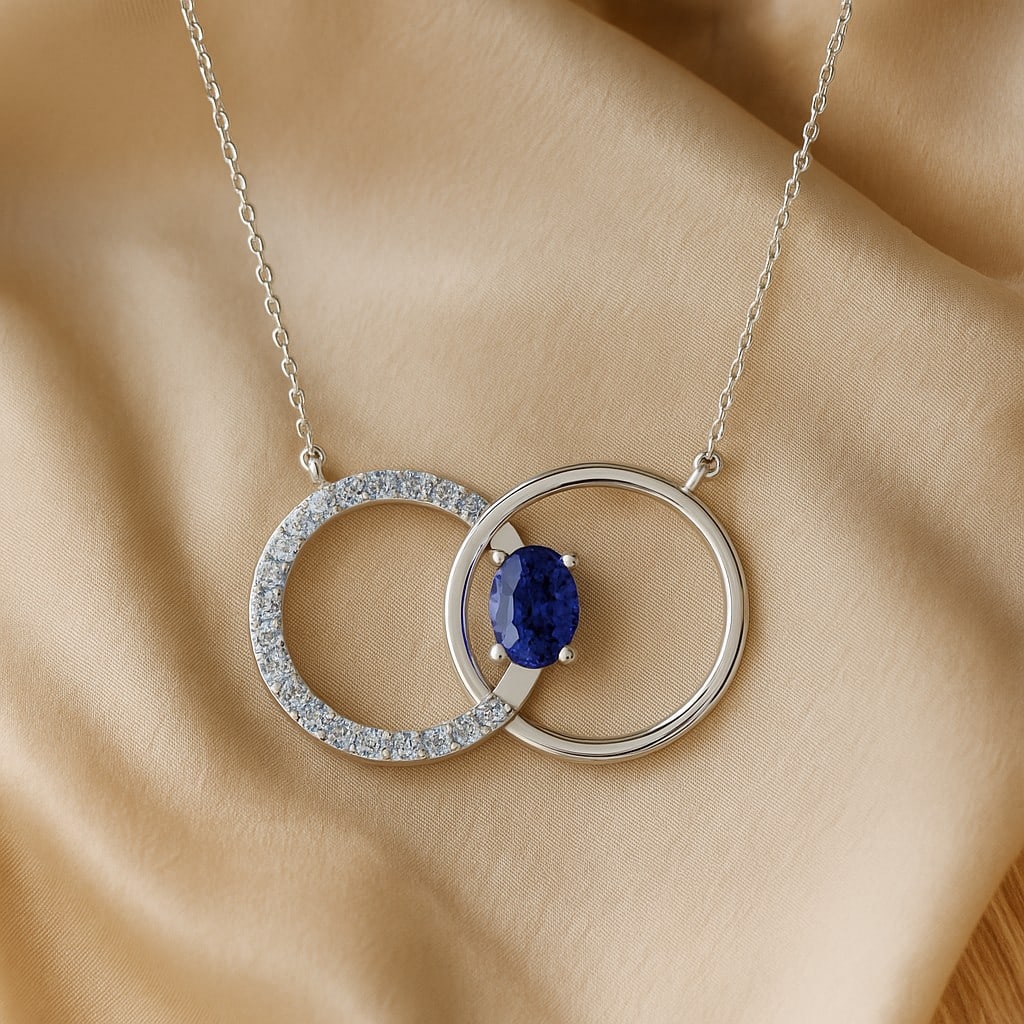 Natural Tanzanite & Diamond 92.5 Sterling Silver Pendant with Chain: Natural Tanzanite & Diamond 92.5 Sterling Silver Pendant with Chain Gemstone Shape : Oval Gemstone Size : 6x4 MM Gemstone Quantity : 1 Piece Diamond Type : Lab Grown Diamond Shape : Round Diamo