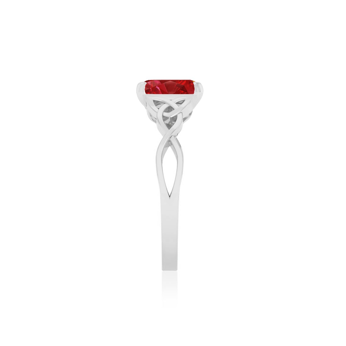 Natural Ruby Gemstone 92.5 Sterling Silver Ring - 5
