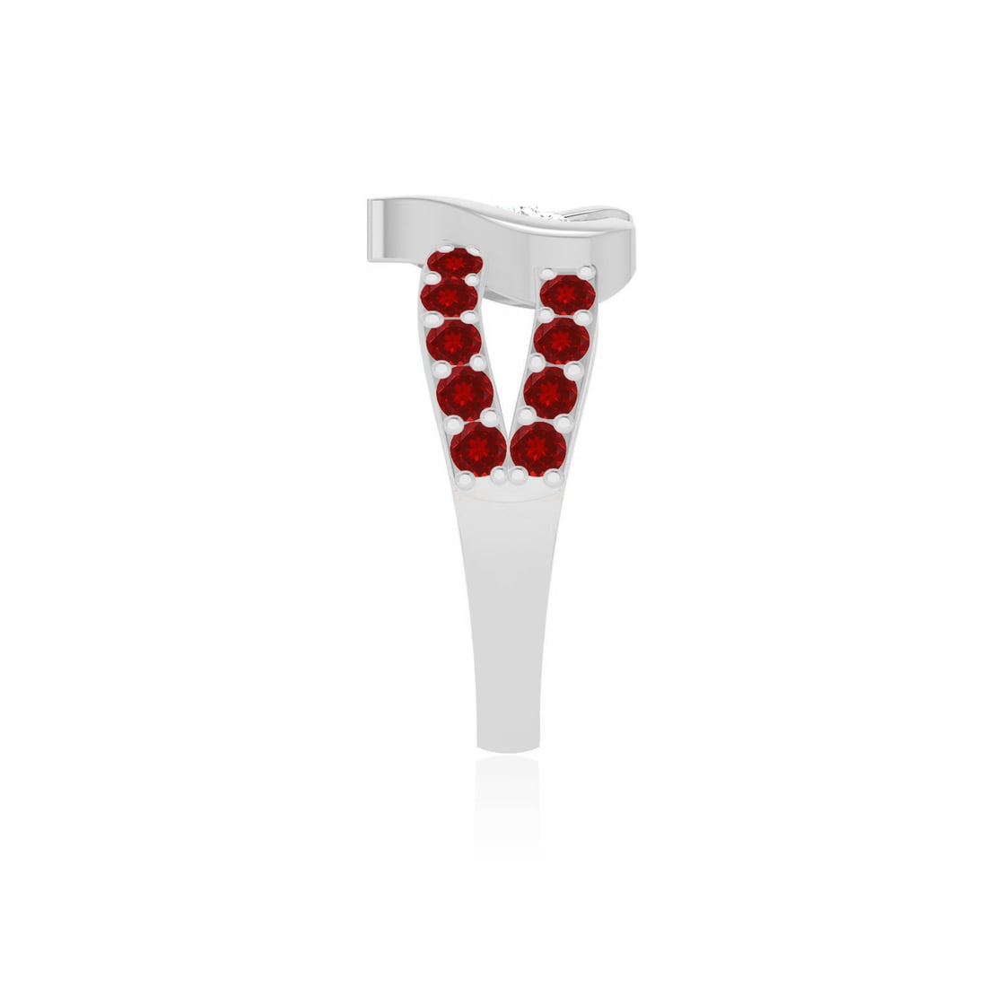 Natural Ruby Gemstone 92.5 Sterling Silver Ring - 5