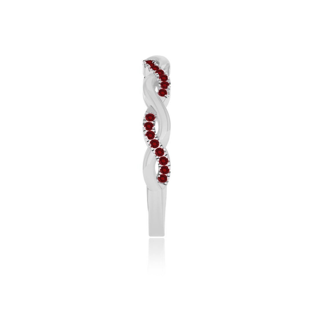 Natural Ruby Gemstone 92.5 Sterling Silver Ring - 5