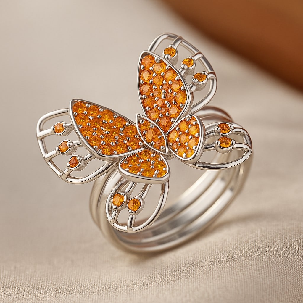 Natural Citrine Gemstone 92.5 Sterling Silver Ring: Natural Citrine Gemstone 92.5 Sterling Silver Ring Jewelry Type : Ring Gemstone : Natural Citrine Gemstone Shape : Round Gemstone Size : 1.8 MM, 1.5 MM, 1.2 MM, 1.1 MM, 1 MM, 0.8MM Gemstone Quantity :