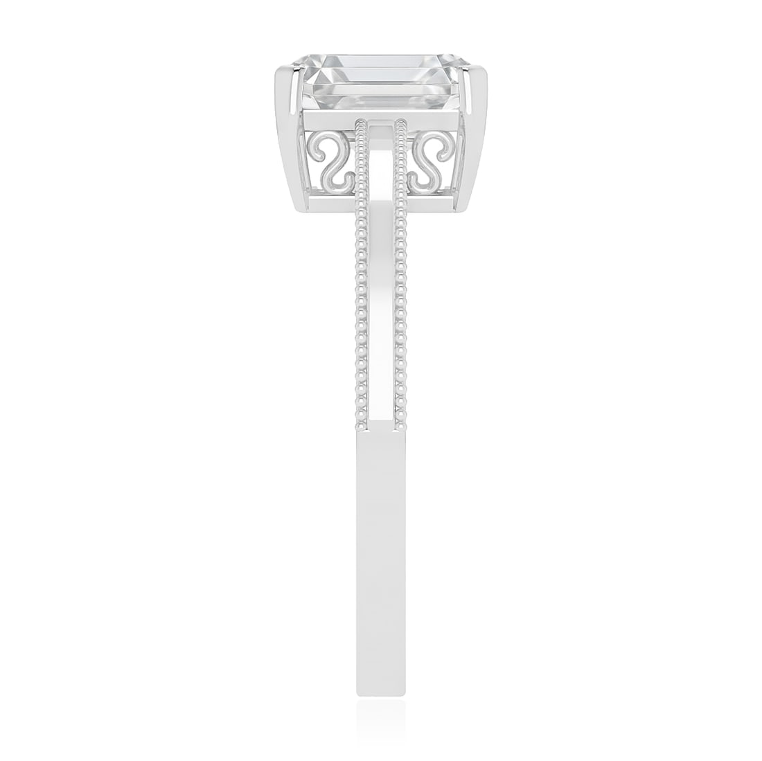 Lab Grown Diamond 92.5 Sterling Silver Ring - 5