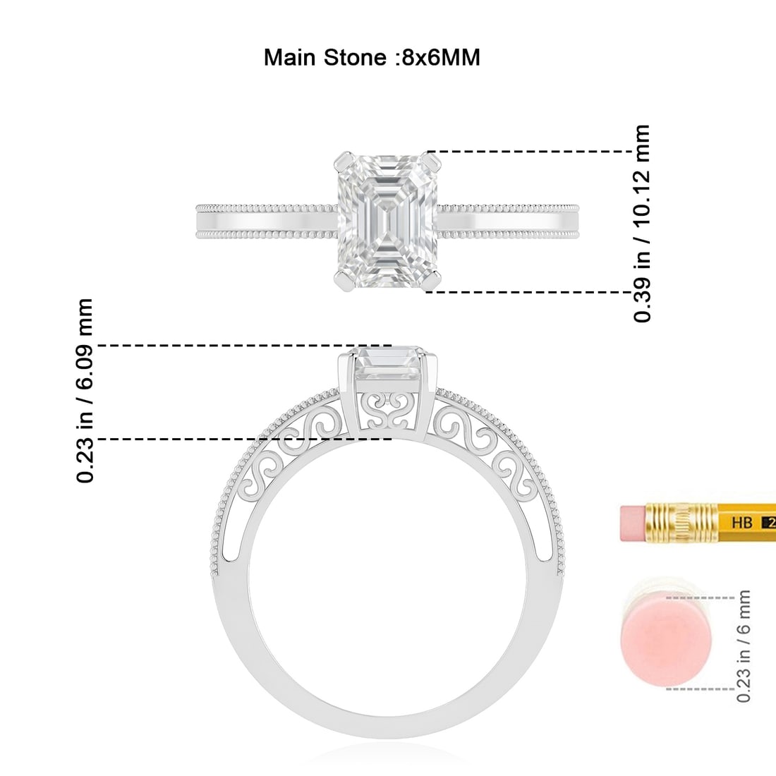 Lab Grown Diamond 92.5 Sterling Silver Ring - 7