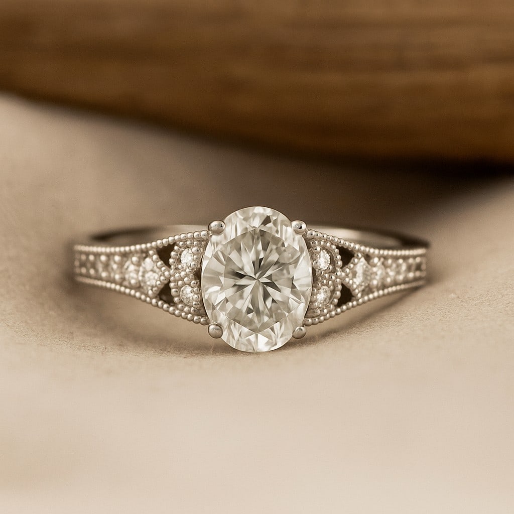 Lab Grown Diamond 92.5 Sterling Silver Ring (1 of 7)