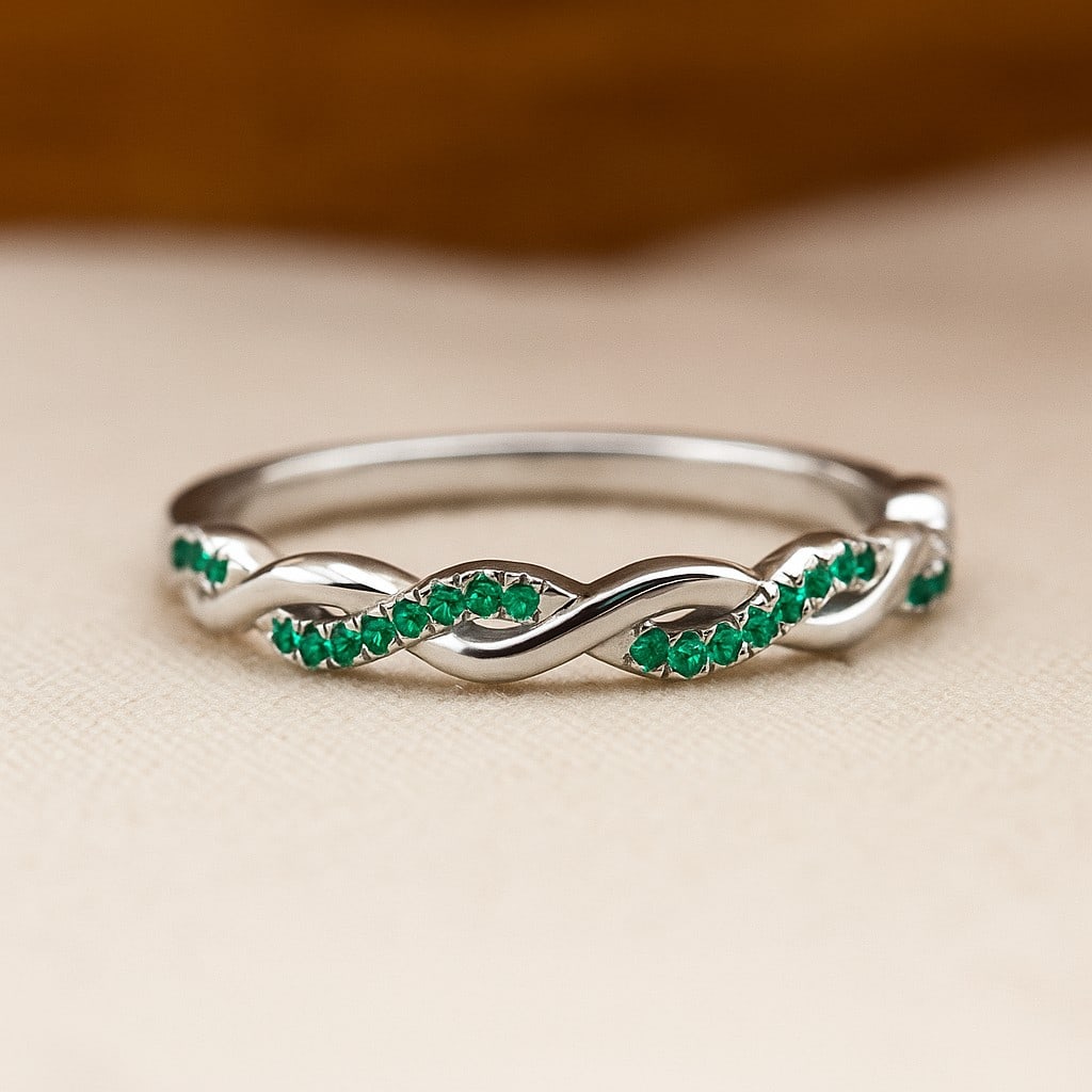 Lab Grown Emerald Gemstone 92.5 Sterling Silver Ring: Lab Grown Emerald Gemstone 92.5 Sterling Silver Ring Jewelry Type : Ring Gemstone : Lab Grown Emerald Gemstone Shape : Round Gemstone Size : 1 MM Gemstone Quantity : 32 Pieces Metal : Sil