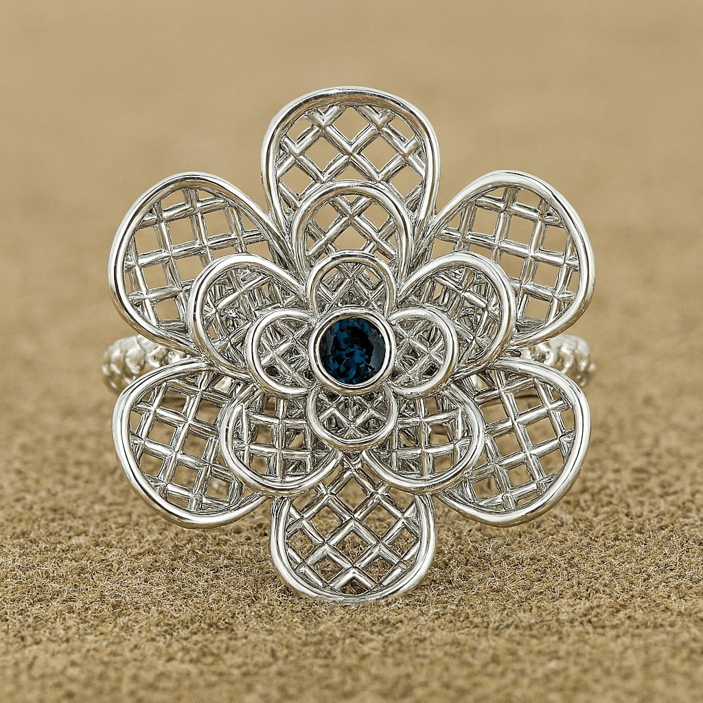 Natural London Blue Topaz Gemstone 92.5 Sterling Silver Ring: Natural London Blue Topaz Gemstone 92.5 Sterling Silver Ring Jewelry Type : Ring Gemstone : Natural London Blue Topaz Gemstone Shape : Round Gemstone Size : 3 MM Gemstone Quantity : 1 Piece