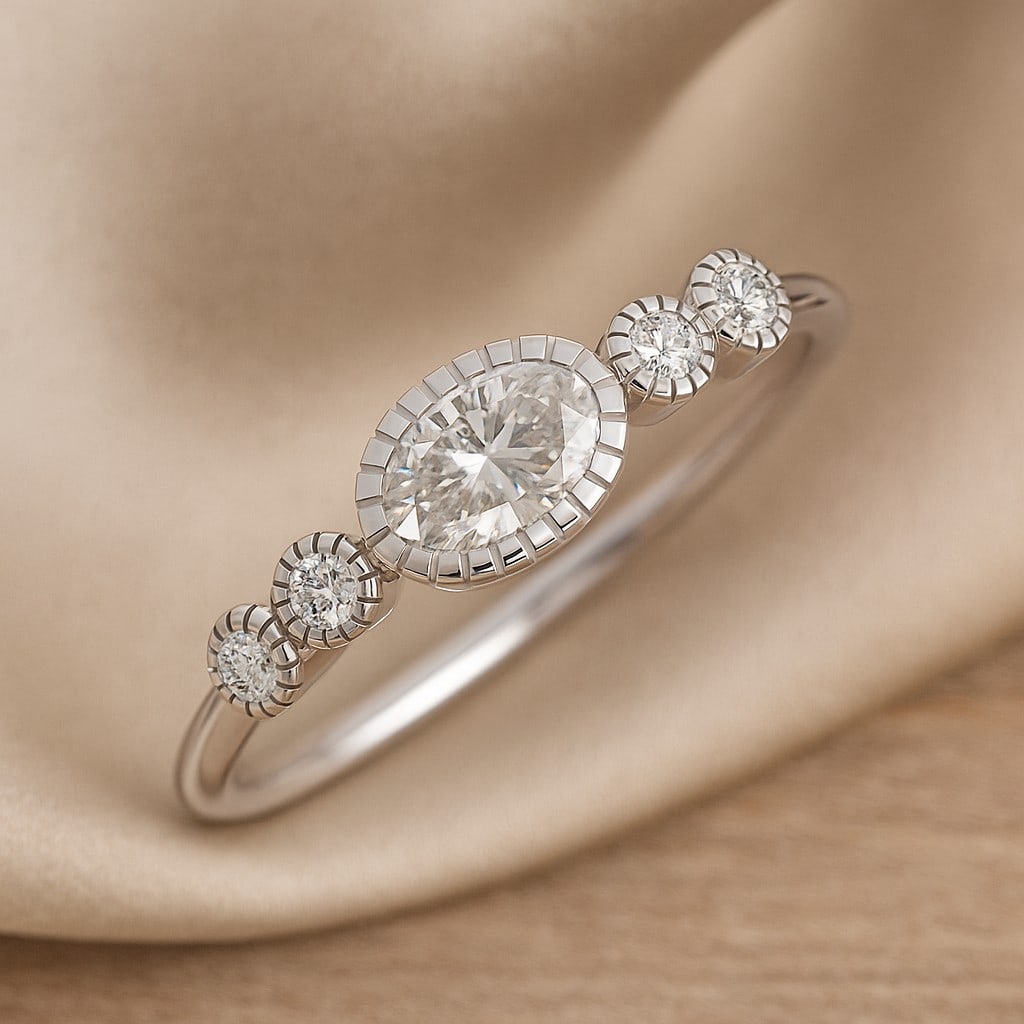 Lab Grown Diamond 92.5 Sterling Silver Ring: Lab Grown Diamond 92.5 Sterling Silver Ring Jewelry Type : Ring Gemstone : Lab Grown Diamond Gemstone Shape : Oval Gemstone Size : 6x4 MM Gemstone Quantity : 1 Piece Diamond Type : Lab Gr
