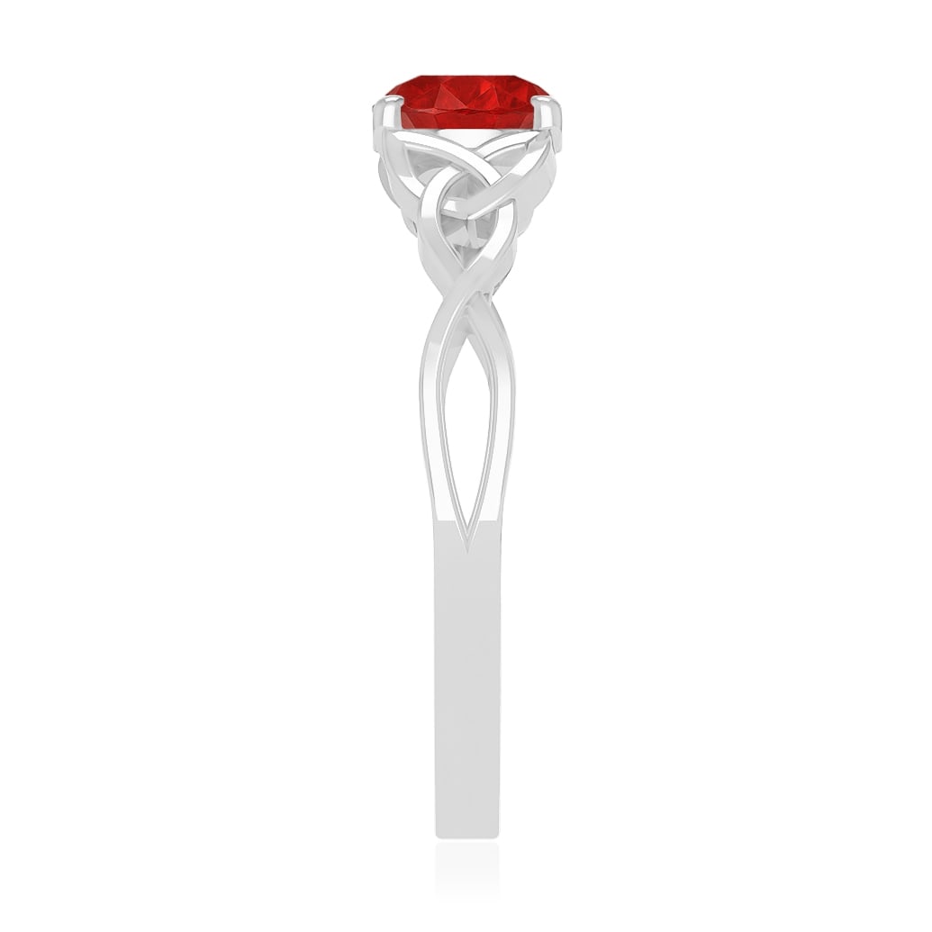 Natural Ruby Gemstone 92.5 Sterling Silver Ring - 5