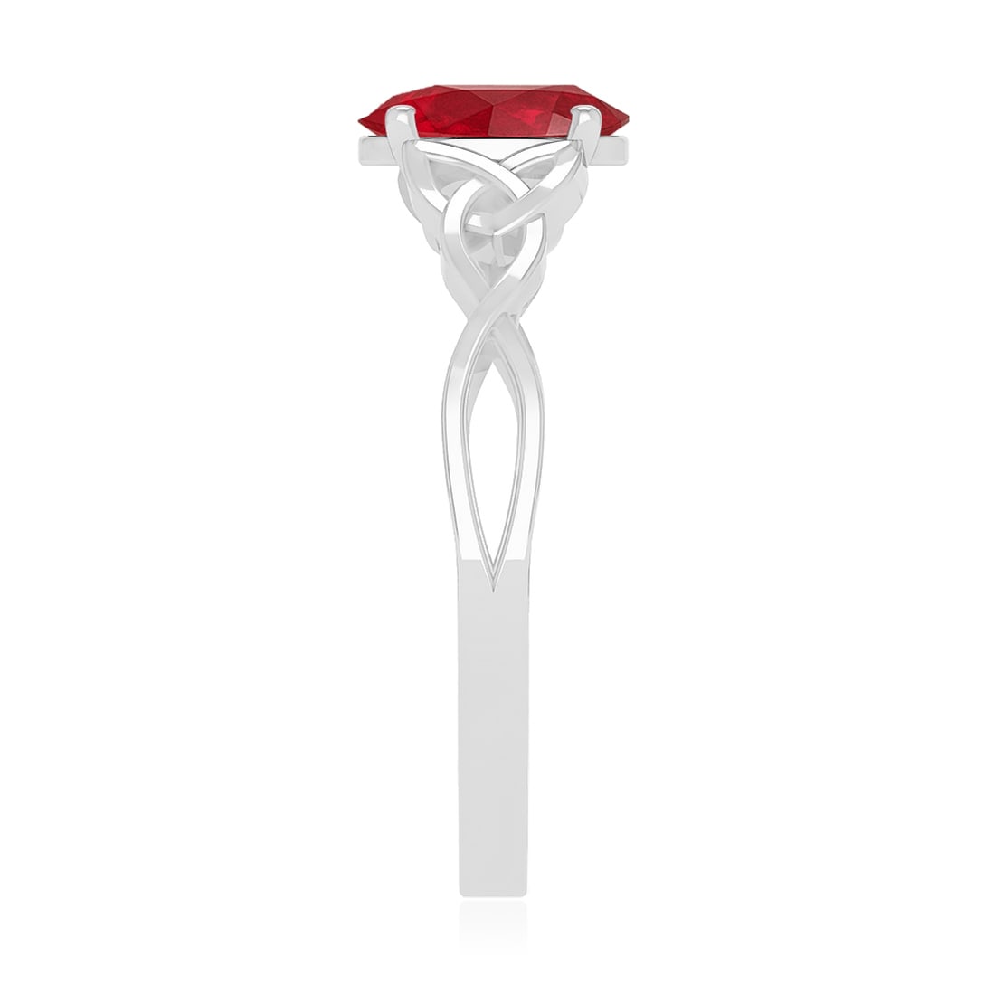 Natural Ruby Gemstone 92.5 Sterling Silver Ring - 5