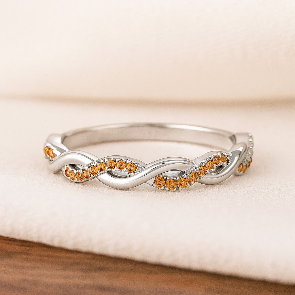 Natural Citrine Gemstone 92.5 Sterling Silver Ring: Natural Citrine Gemstone 92.5 Sterling Silver Ring Jewelry Type : Ring Gemstone : Natural Citrine Gemstone Shape : Round Gemstone Size : 1 MM Gemstone Quantity : 32 Pieces Metal : Silver<
