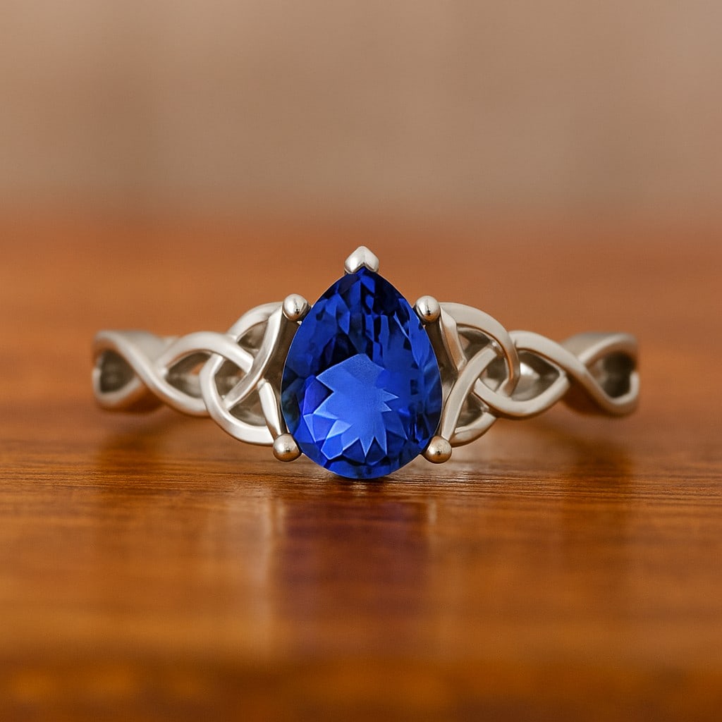 Natural Tanzanite Gemstone 92.5 Sterling Silver Ring: Natural Tanzanite Gemstone 92.5 Sterling Silver Ring Jewelry Type : Ring Gemstone : Natural Tanzanite Gemstone Shape : Pear Gemstone Size : 8x6 MM Gemstone Quantity : 1 Piece Metal : Silv