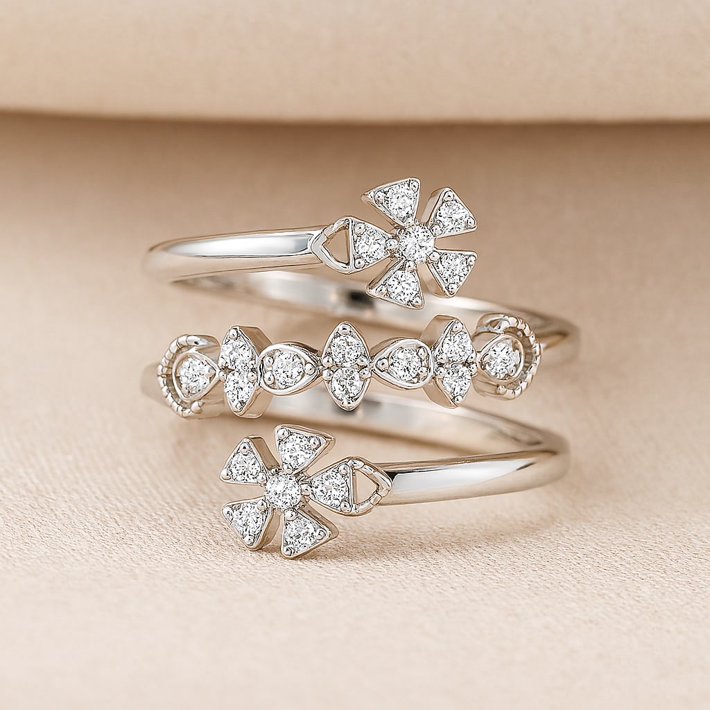 Lab Grown Diamond 92.5 Sterling Silver Ring: Lab Grown Diamond 92.5 Sterling Silver Ring Jewelry Type : Ring Gemstone : Lab Grown Diamond Gemstone Shape : Round Gemstone Size : 1.7 MM, 1.5 MM Gemstone Quantity : 2 Pieces, 20 Pieces Met