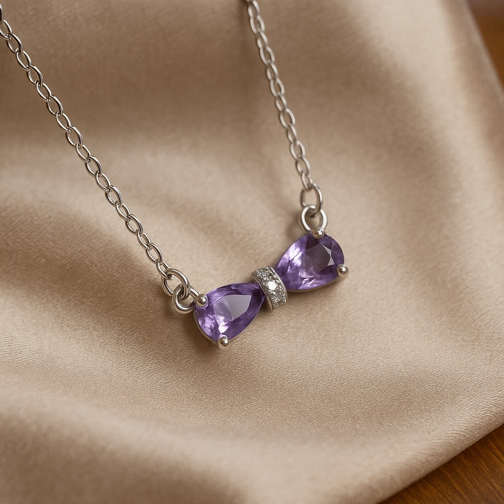 Natural Amethyst Gemstone 92.5 Sterling Silver Adjustable Necklace: Natural Amethyst Gemstone 92.5 Sterling Silver Adjustable Necklace Jewelry Type : Necklace Gemstone : Amethyst Gemstone Shape : Pear Gemstone Size : 6x4 MM Metal : Sterling Silver Metal Puri