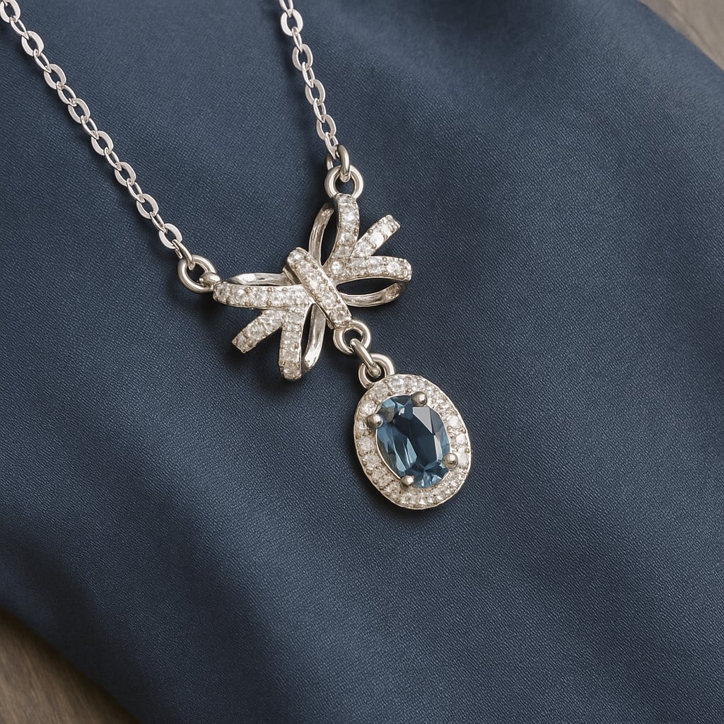 Natural Blue Topaz Gemstone 92.5 Sterling Silver Adjustable Necklace: Natural Blue Topaz Gemstone 92.5 Sterling Silver Adjustable Necklace Jewelry Type : Necklace Gemstone : Blue Topaz Gemstone Shape : Oval Gemstone Size : 10x8 MM Metal : Sterling Silver Metal