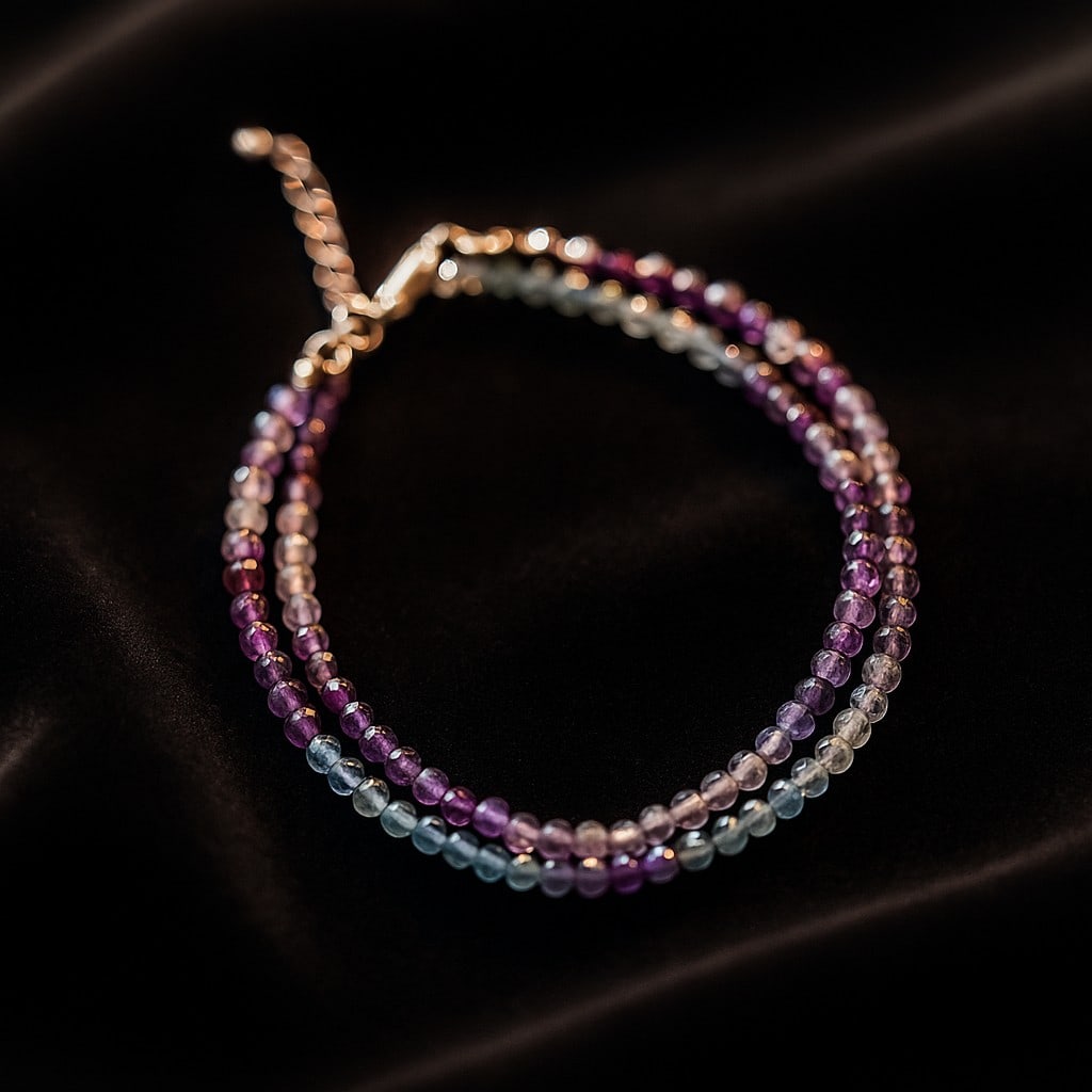 Natural Fluorite Gemstone 3 MM Round Micro Faceted Beads Necklace: Natural Fluorite Gemstone 3 MM Round Micro Faceted Beads Necklace Gemstone : Fluorite Shape : Round Beads Beads Size : 3 MM Beads Type : Micro Faceted Necklace Length : 17.5 Inches + 2.5 Inches Adj