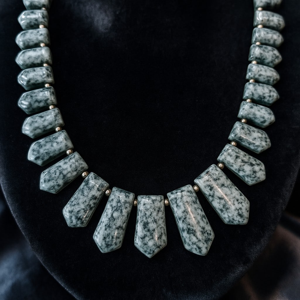 Natural K2 Jasper Gemstone Hand Carved Necklace (1 of 7)