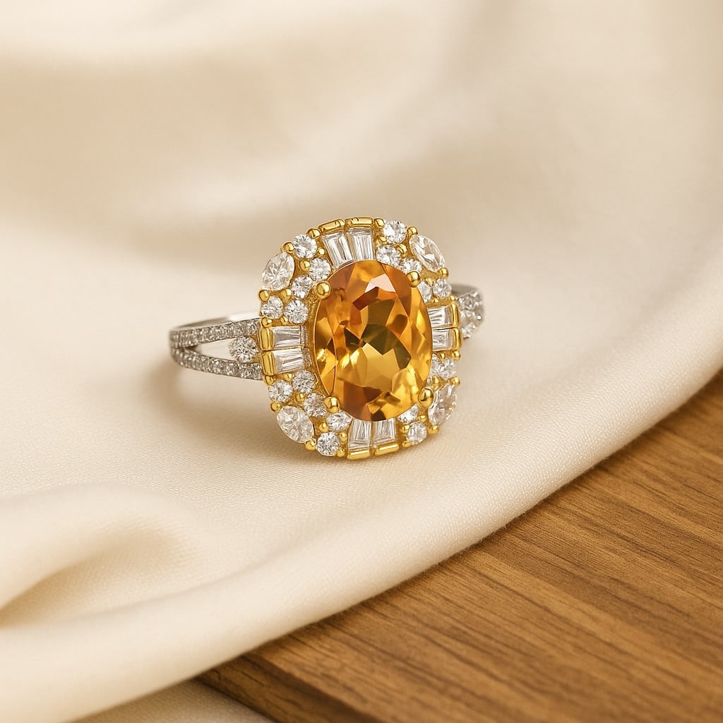 Natural Citrine Gemstone 92.5 Sterling Silver Adjustable Ring: Natural Citrine Gemstone 92.5 Sterling Silver Adjustable Ring Jewelry Type : Ring Gemstone : Citrine Gemstone Shape : Oval Gemstone Size : 9x7 MM Metal : Sterling Silver Metal Purity : 9