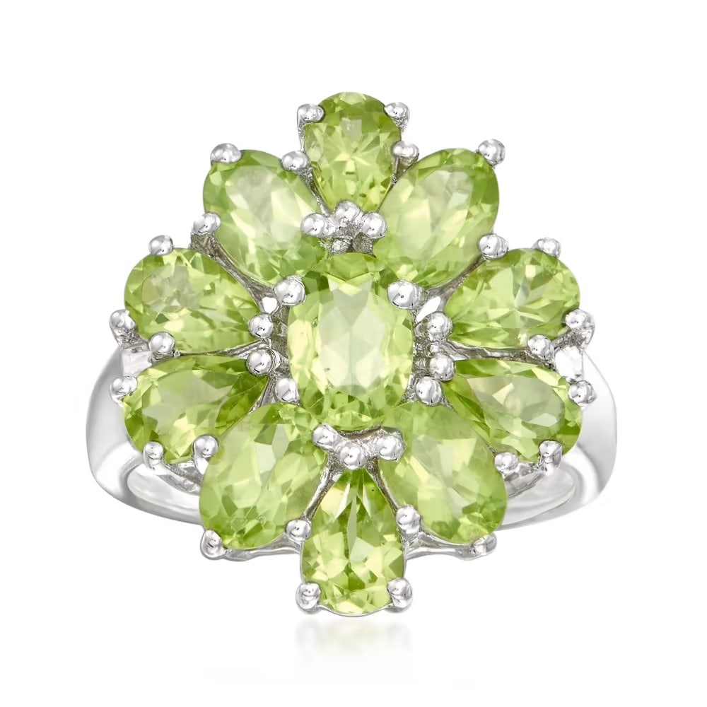 Natural Peridot Gemstone 925 Sterling Silver Ring: Natural Peridot Gemstone 925 Sterling Silver Ring Jewelry Type : Ring Main Stone : Peridot Main Stone Shape and Size : Oval 7x5 MM , Pear 6x4 MM Main Stone Color : Green Metal : Sterling Silver
