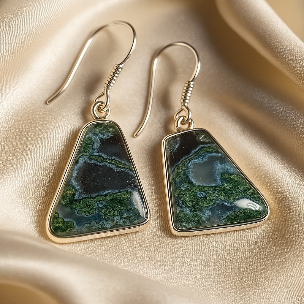 BLUE LACE AGATE 92.5 STERLING SILVER EARRING (1 of 4)