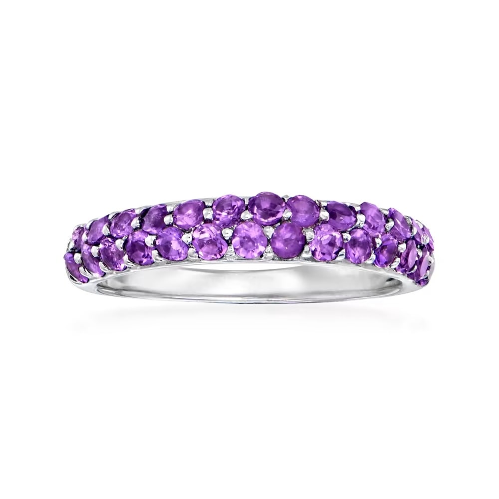 Natural Amethyst Gemstone 925 Sterling Silver Ring (1 of 3)