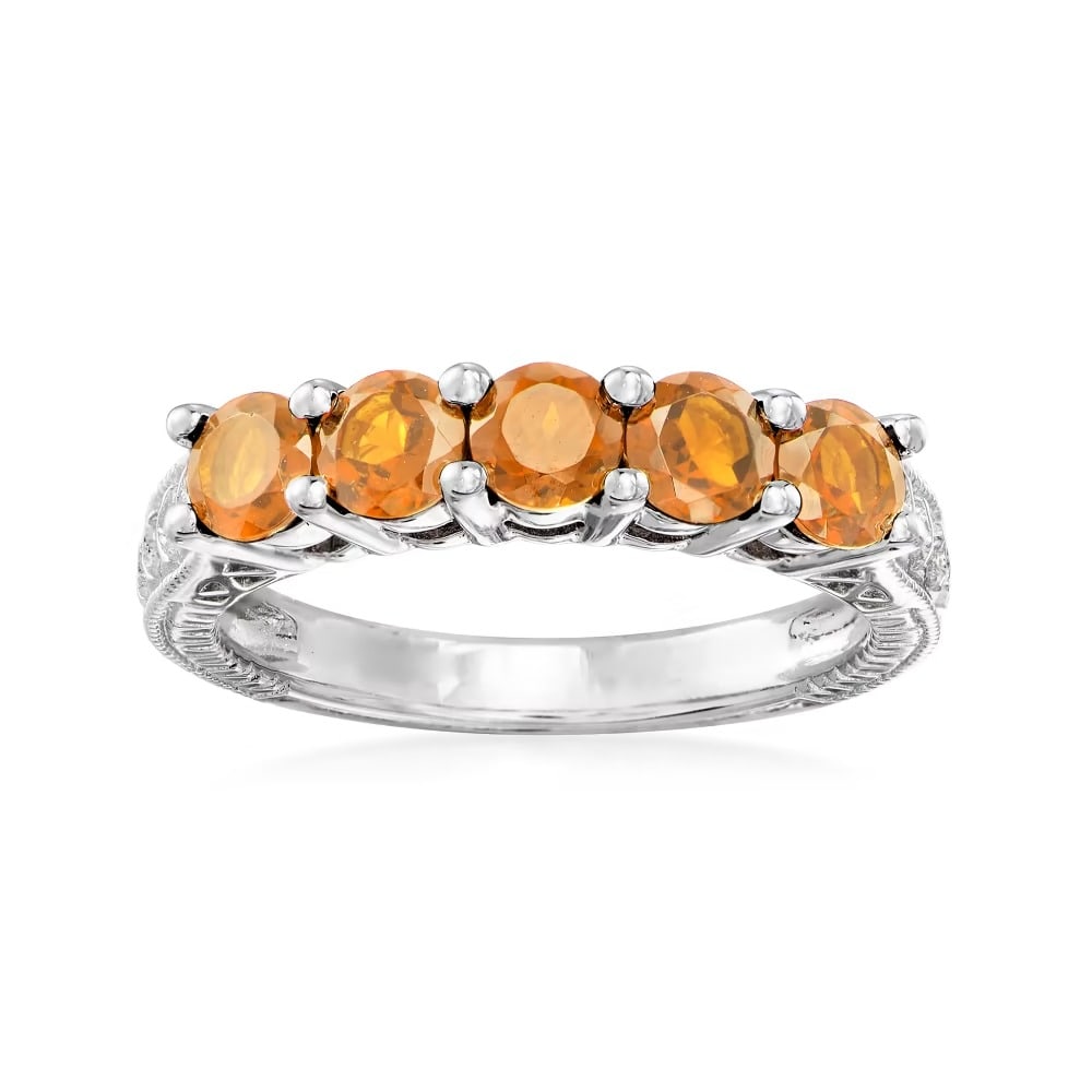 Natural Citrine Gemstone 925 Sterling Silver Ring: Natural Citrine Gemstone 925 Sterling Silver Ring Jewelry Type : Ring Main Stone : Citrine Main Stone Shape and Size : Round 4 MM (5 Pieces) Main Stone Color : Yellow Metal : Sterling Silver