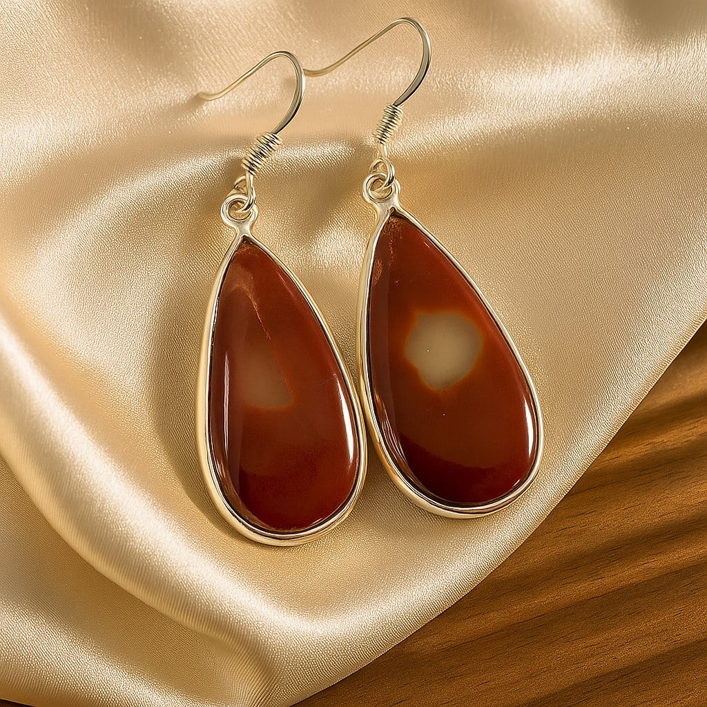 MOOKAITE JASPER 92.5 STERLING SILVER EARRING (1 of 4)