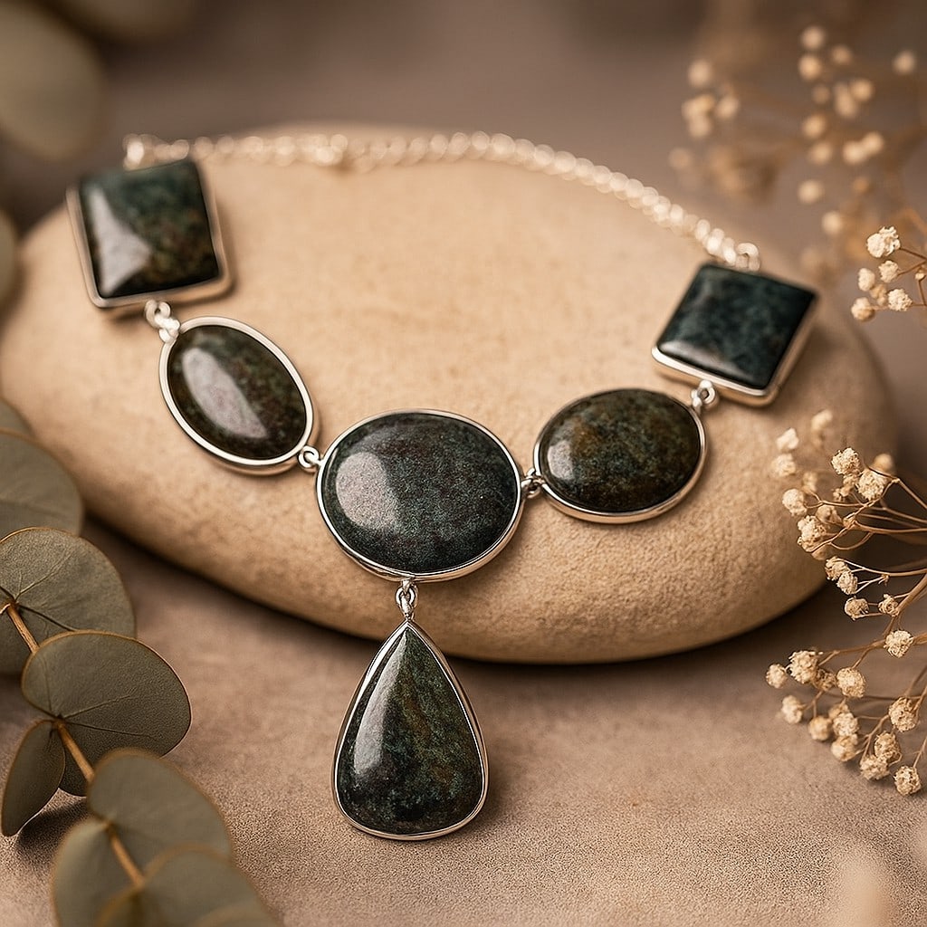 RUBY KYANITE GEMSTONE 92.5 STERLING SILVER HANDAMDE NECKLACE: RUBY KYANITE GEMSTONE 92.5 STERLING SILVER HANDAMDE NECKLACE Product Type : NECKLACE Main Stone : RUBY KYANITE Main Stone Shape : MIX Main Stone Size : MIX Main Stone Color : MULTICOLOR Metal : STERLI