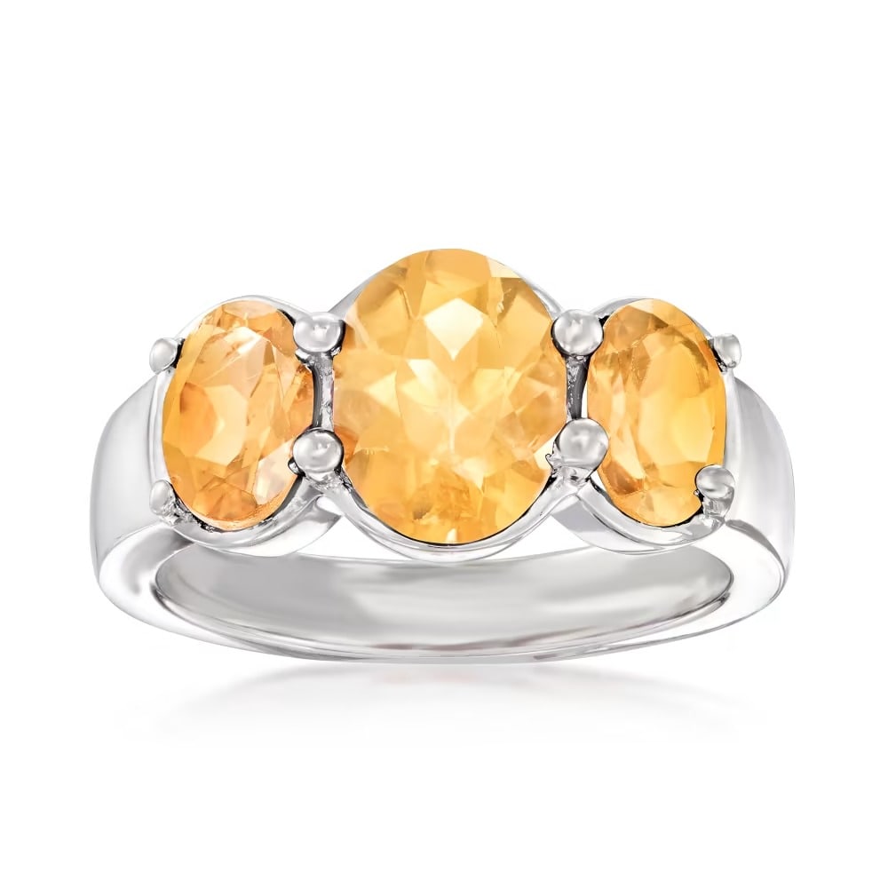 Natural Citrine Gemstone 925 Sterling Silver Ring: Natural Citrine Gemstone 925 Sterling Silver Ring Jewelry Type : Ring Main Stone : Citrine Main Stone Shape and Size : Oval 9x7 MM (1 Piece) , Oval 7x5 MM (2 Pieces) Main Stone Color : Yellow Metal :