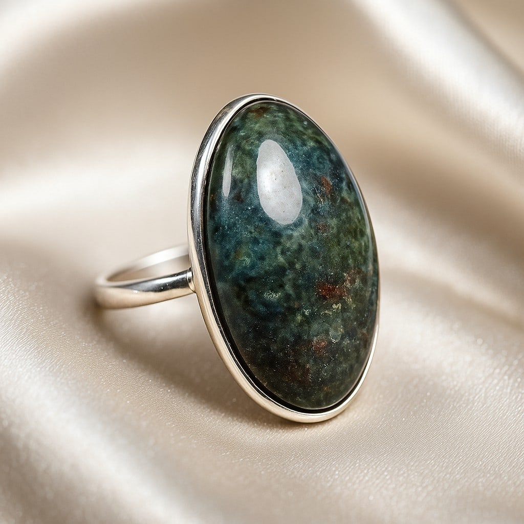RUBY KYANITE 925 STERLING SILVER RING: RUBY KYANITE 925 STERLING SILVER RING Product Type : RING Main Stone : RUBY KYANITE Main Stone Shape : OVAL Main Stone Size : 29X18 MM Main Stone Color : MULTICOLOR Metal : STERLING SILVER Metal Purit