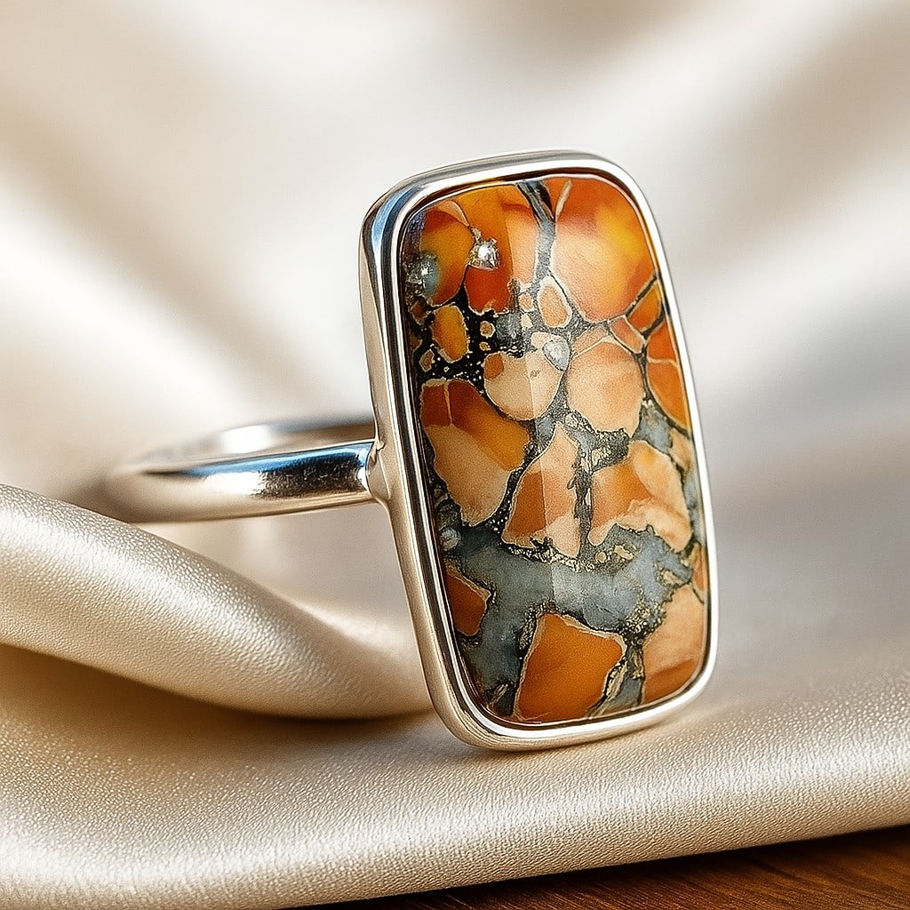 MALIGANO JASPER 925 STERLING SILVER RING (1 of 4)
