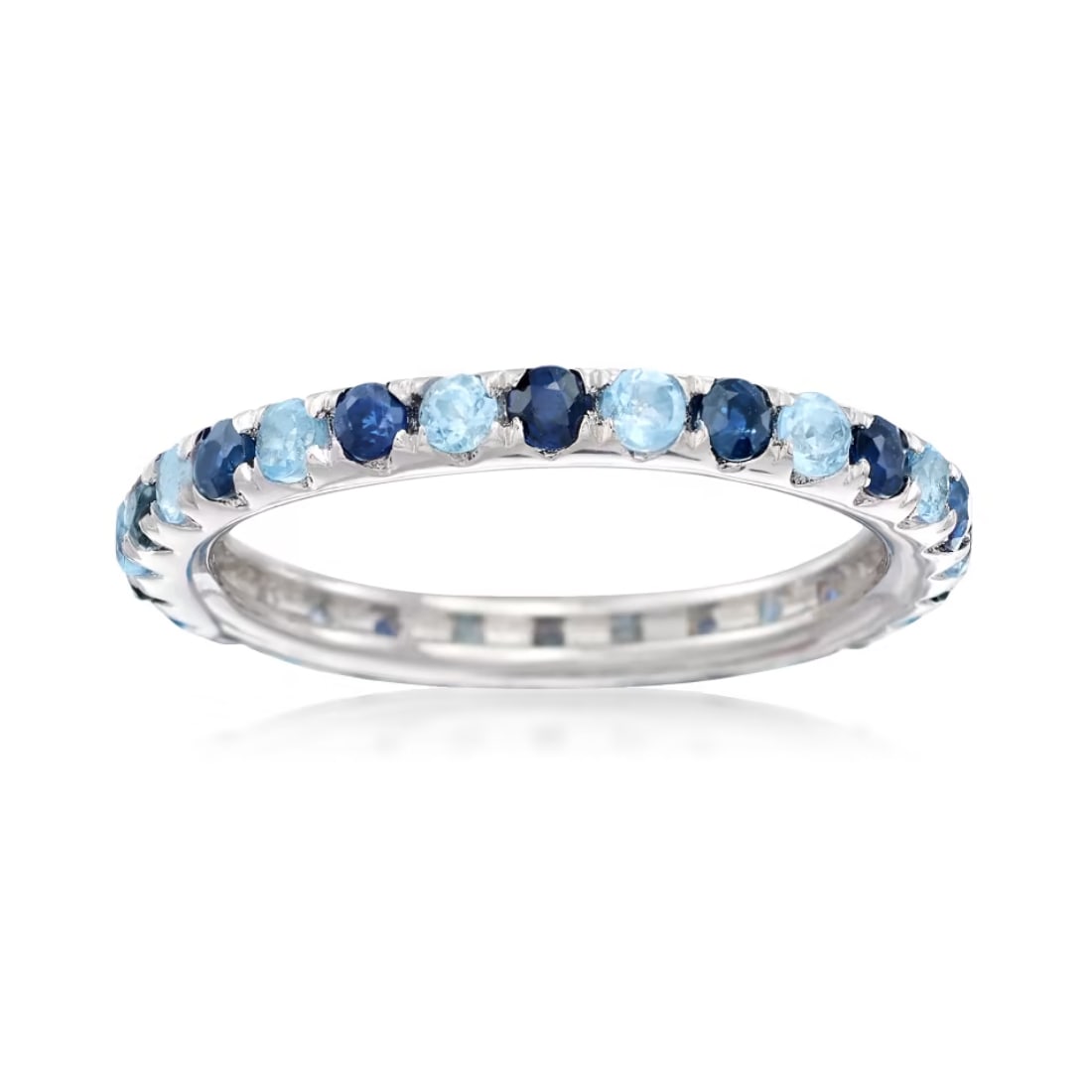 Blue Sapphire & Topaz Gemstone 925 Sterling Silver Ring: Blue Sapphire & Topaz Gemstone 925 Sterling Silver Ring Jewelry Type : Ring Main Stone : Blue Sapphire and Blue Topaz Main Stone Shape and Size : Round 2 MM Main Stone Color : Blue Metal : Sterling