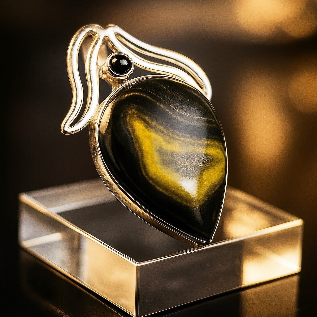 SEMI PRECIOUS 92.5 STERLING SILVER PENDANT (1 of 4)