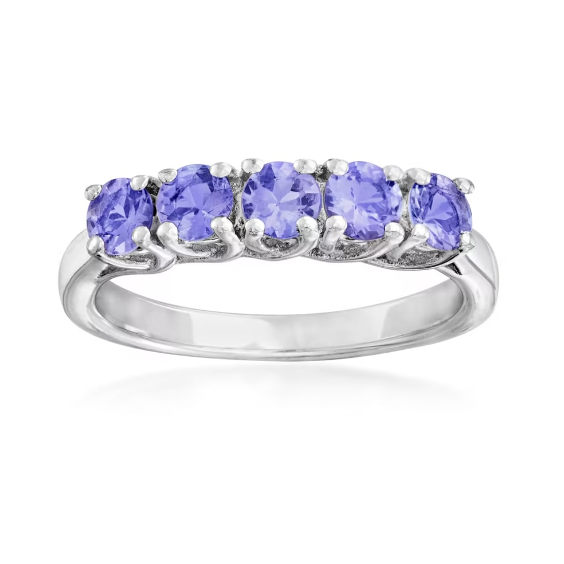 Natural Tanzanite Gemstone 925 Sterling Silver Ring: Natural Tanzanite Gemstone 925 Sterling Silver Ring Jewelry Type : Ring Main Stone : Tanzanite Main Stone Shape and Size : Round 3.5 MM (5 Pieces) Main Stone Color : Blue Metal : Sterling Silver